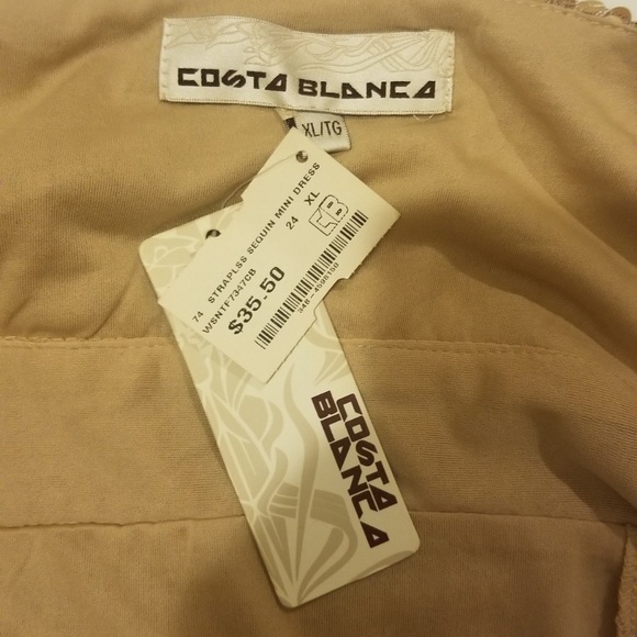 Gold Sequin Mini Dress - Picture 3 of 5